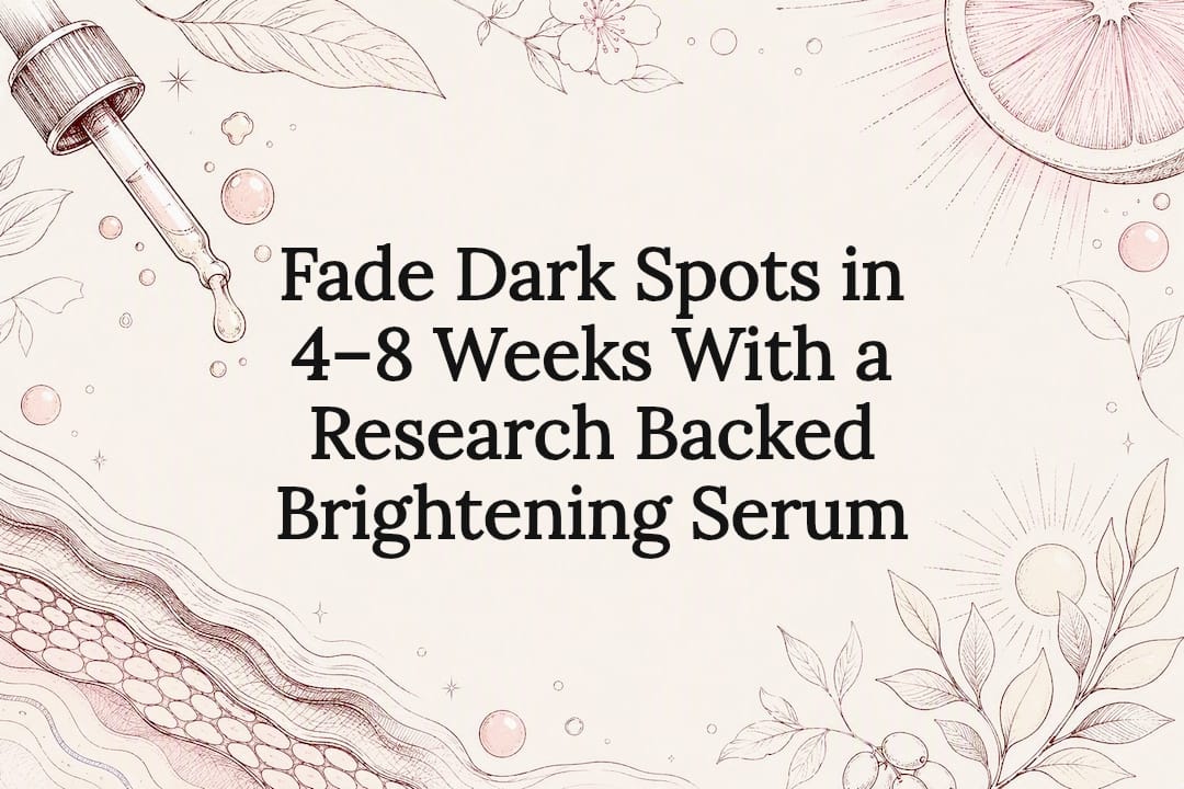 Decorative brightening serum title card illustration