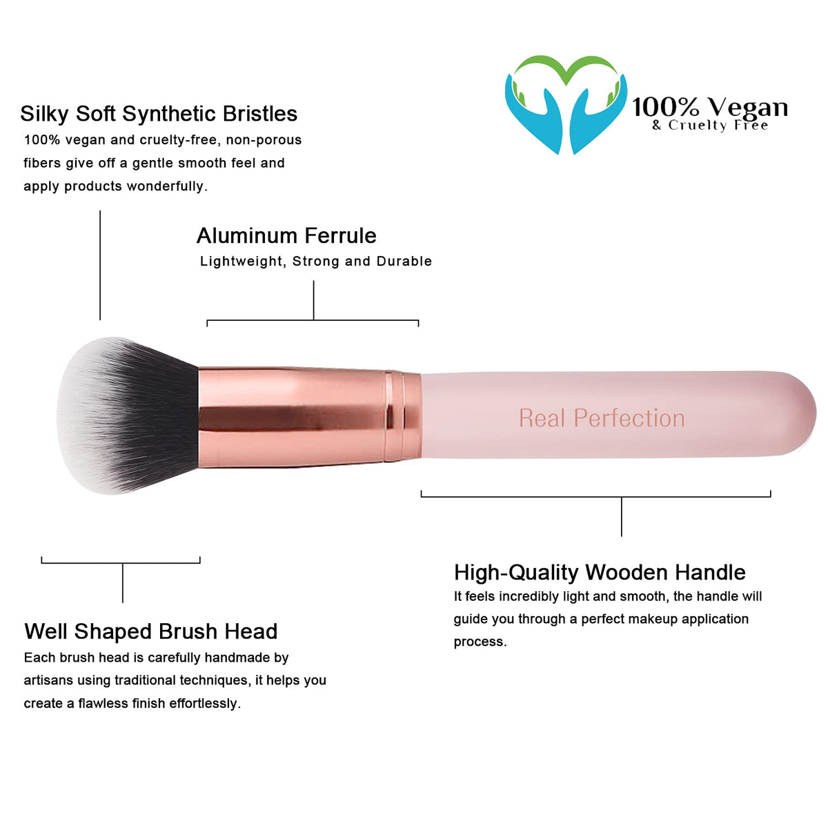 16-Piece Pink Makeup Brush Set