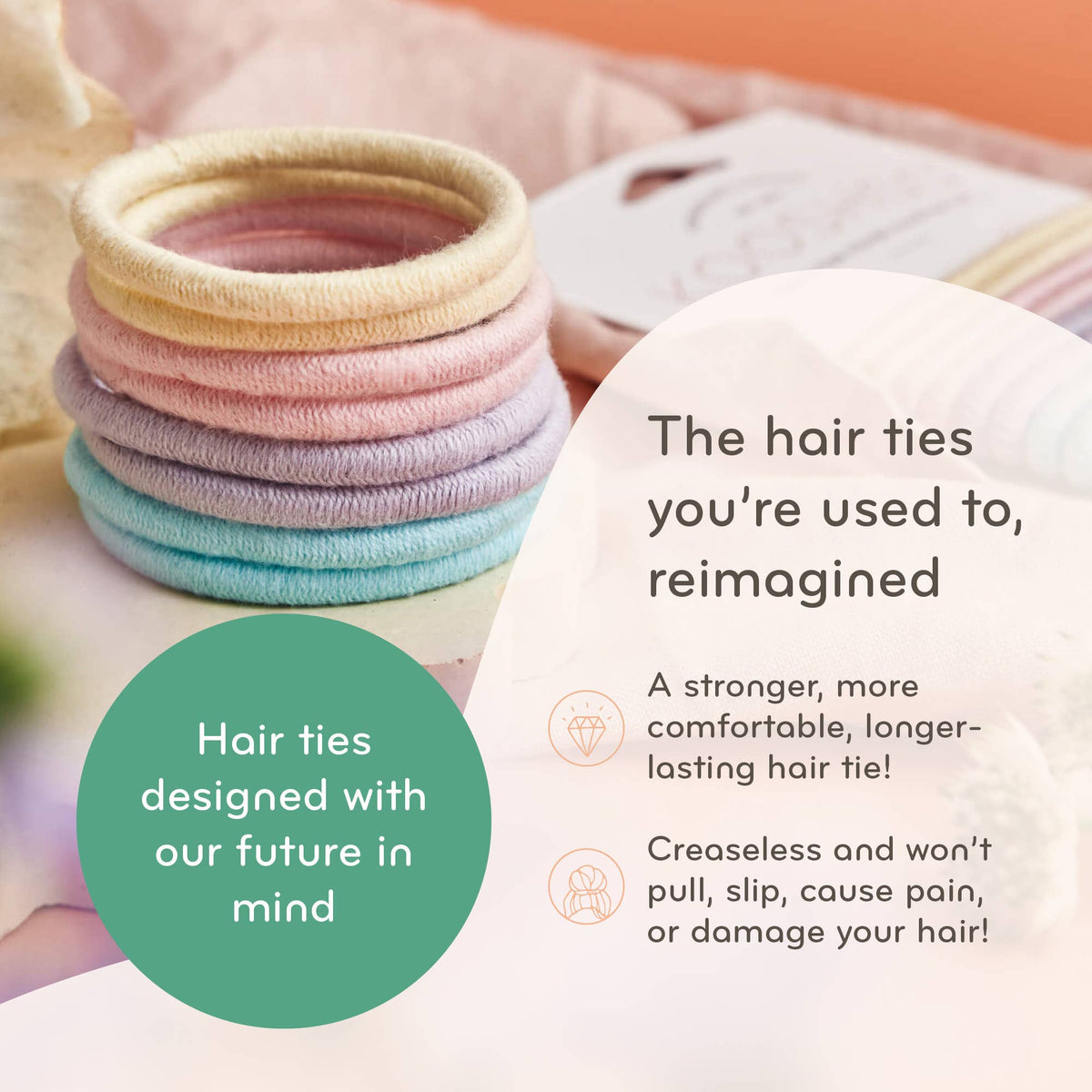 Pastel Blooms Hair Tie 8-Pack