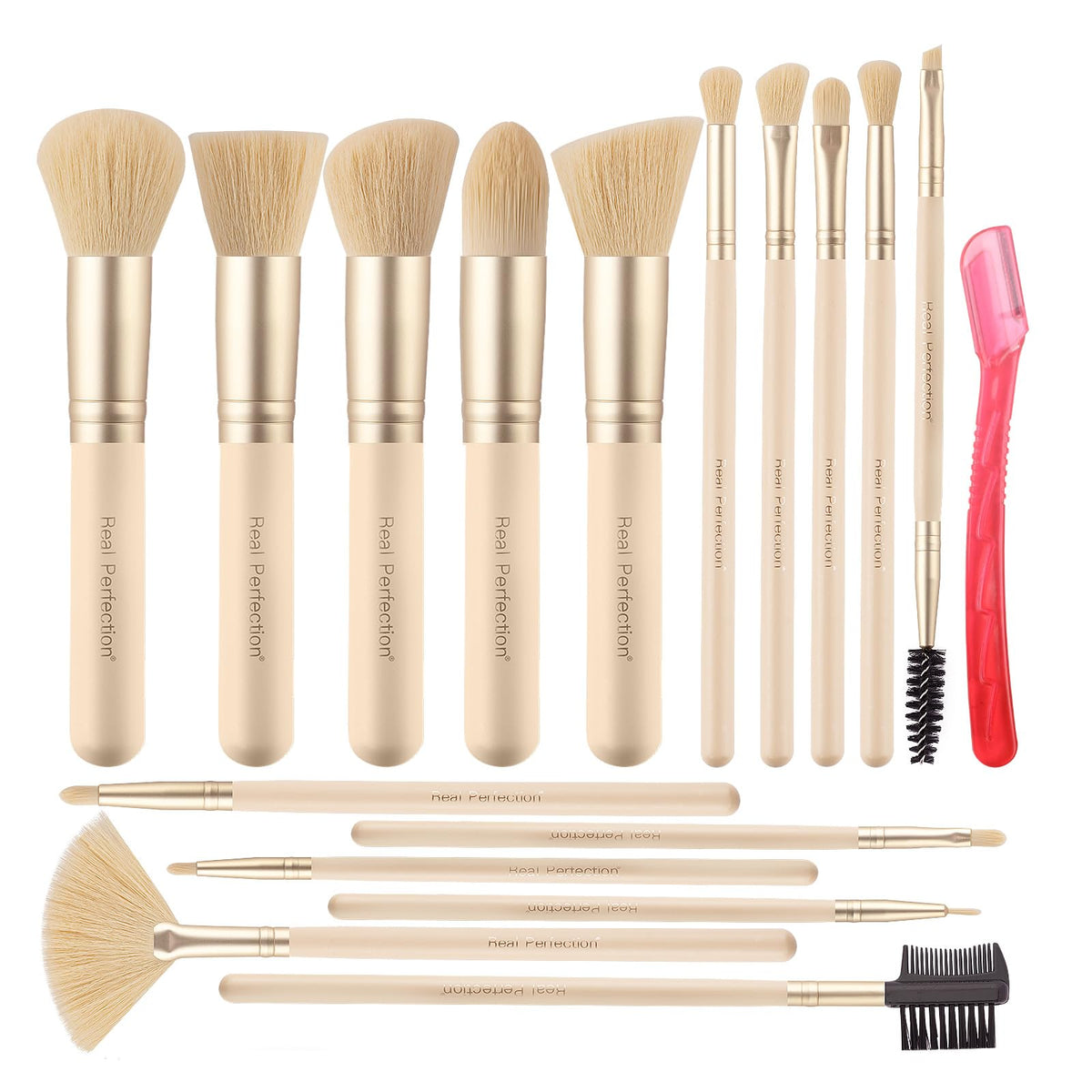 16-Piece Pink Makeup Brush Set
