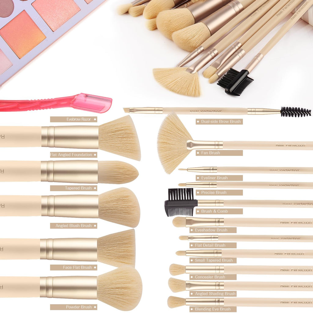 16-Piece Pink Makeup Brush Set