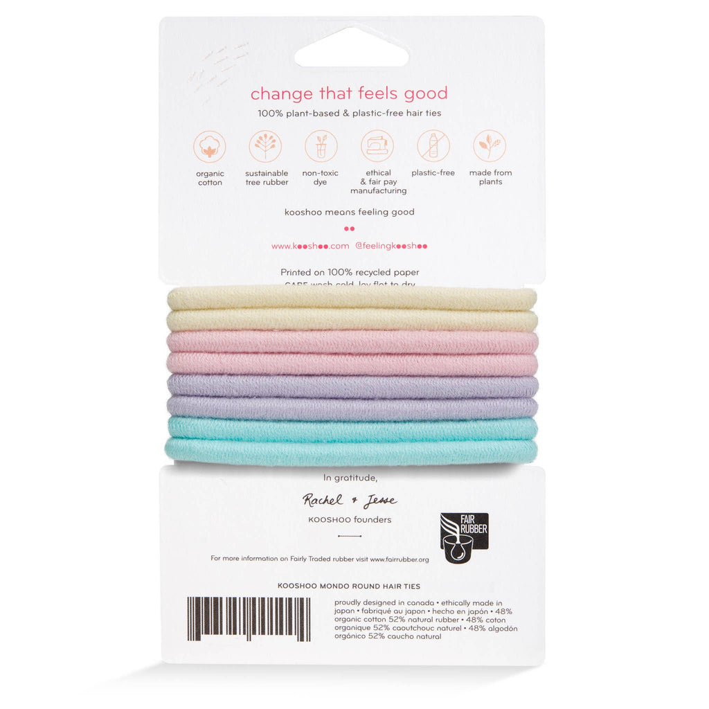 Pastel Blooms Hair Tie 8-Pack