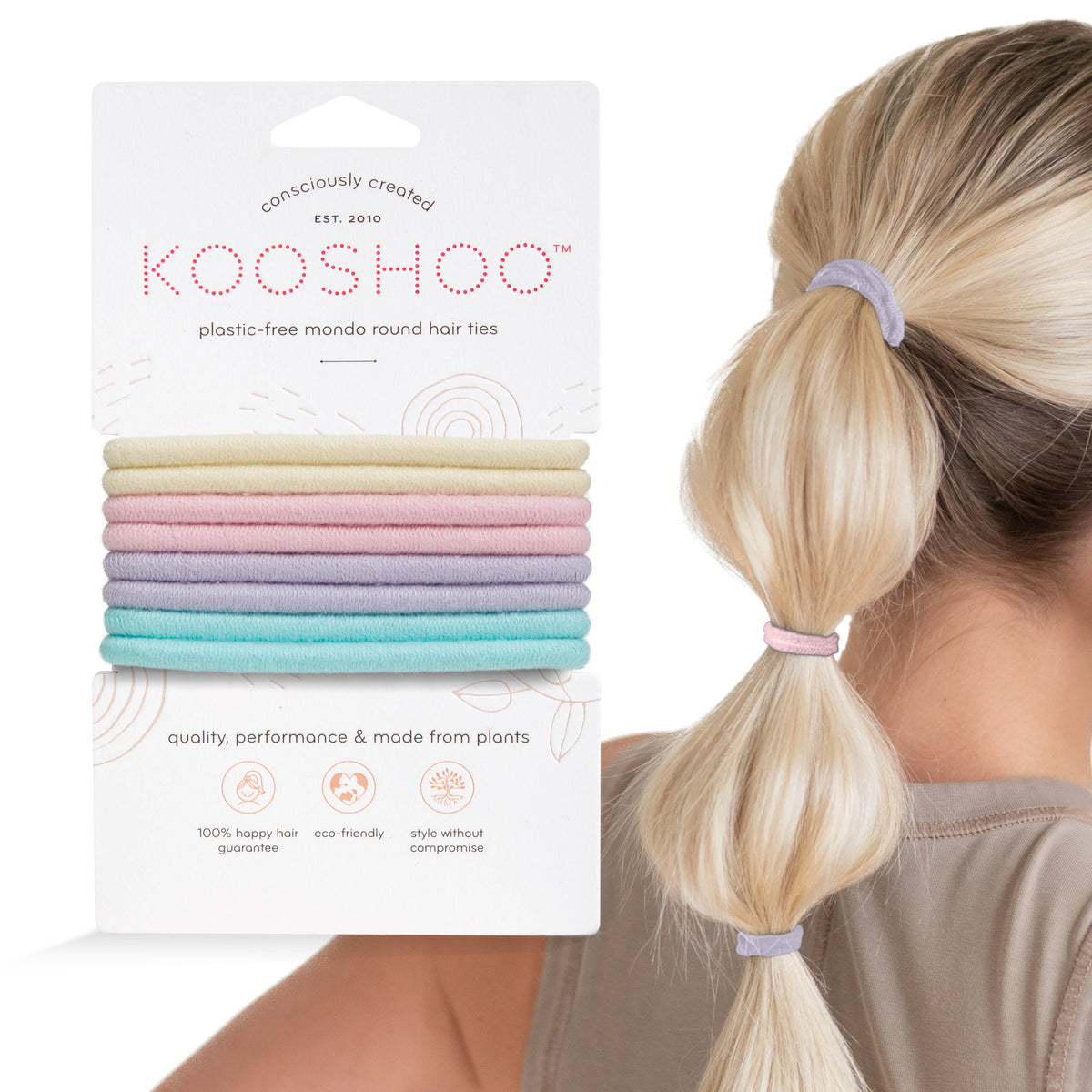 Pastel Blooms Hair Tie 8-Pack