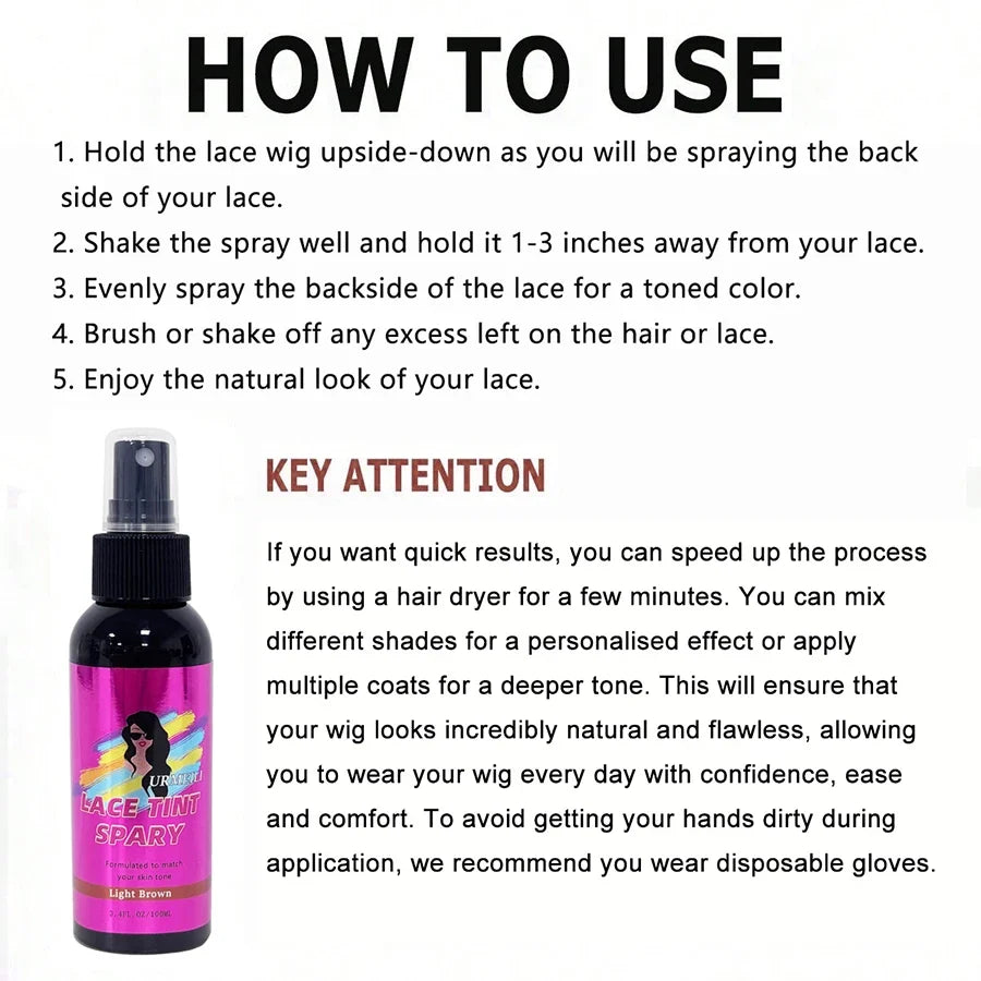 Wig Lace Tint Spray