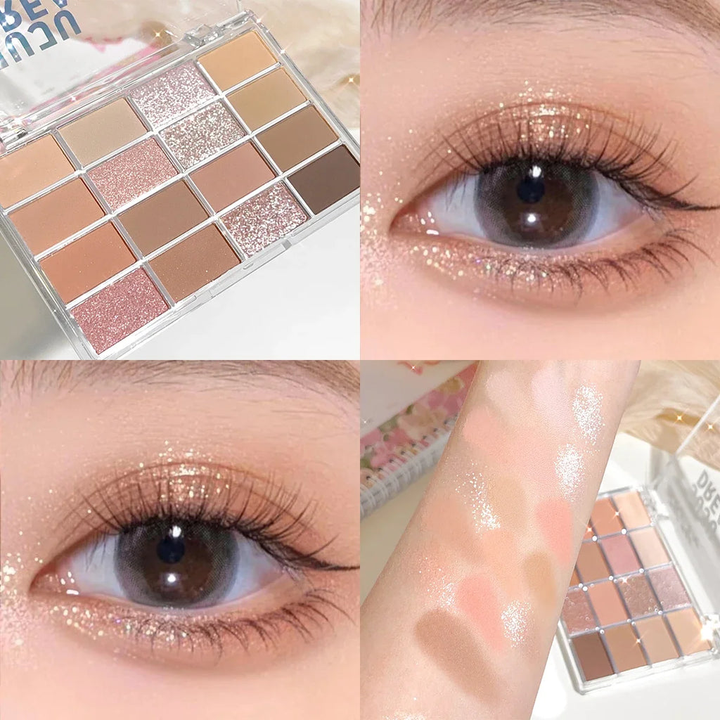 16-Color Earth-Tone Eyeshadow Palette