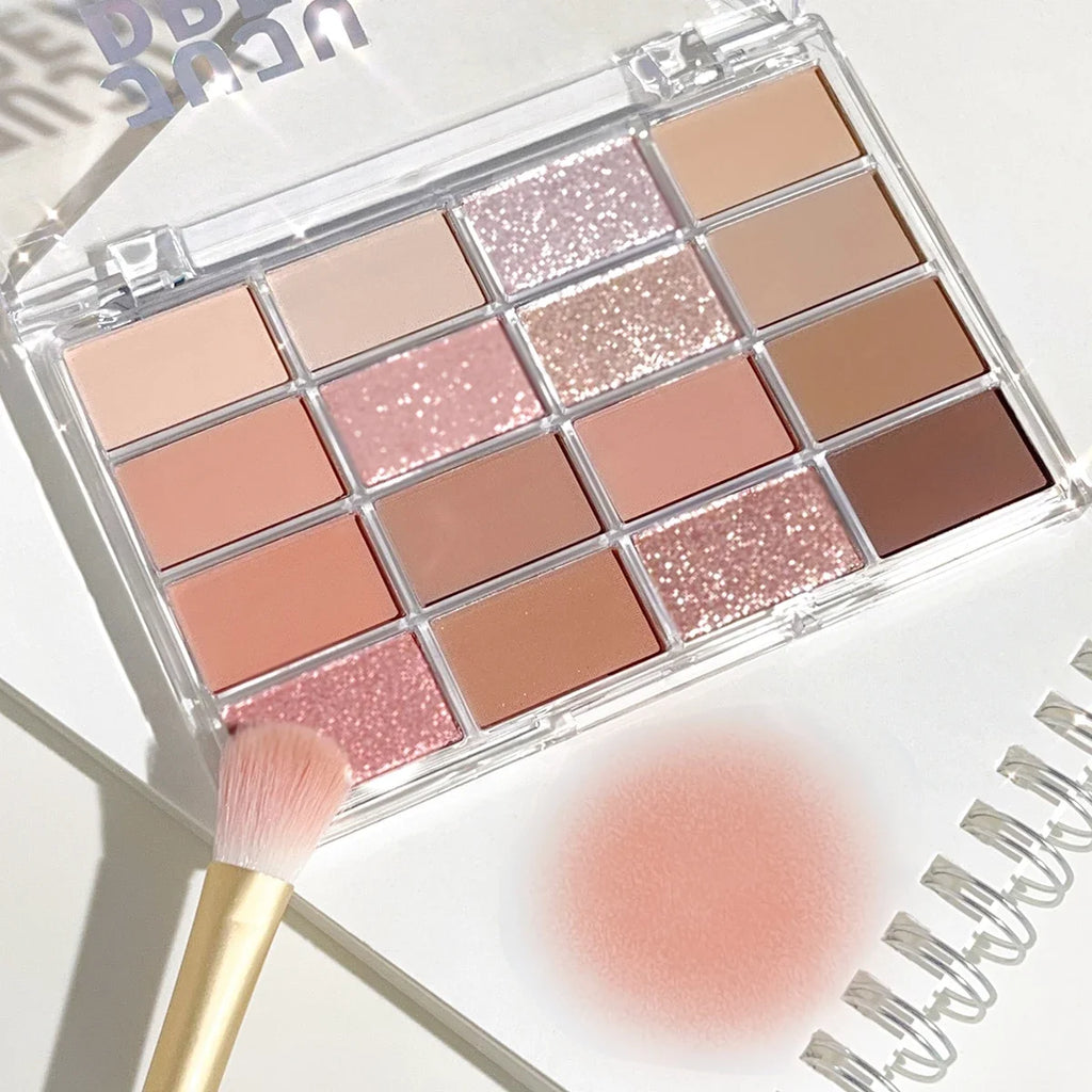 16-Color Earth-Tone Eyeshadow Palette