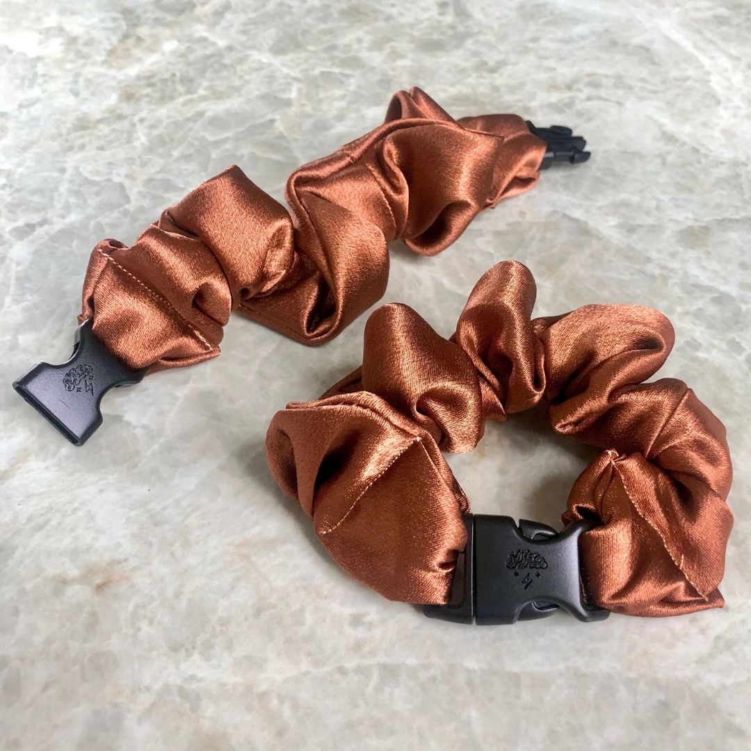 Neutral Buckle Scrunchie