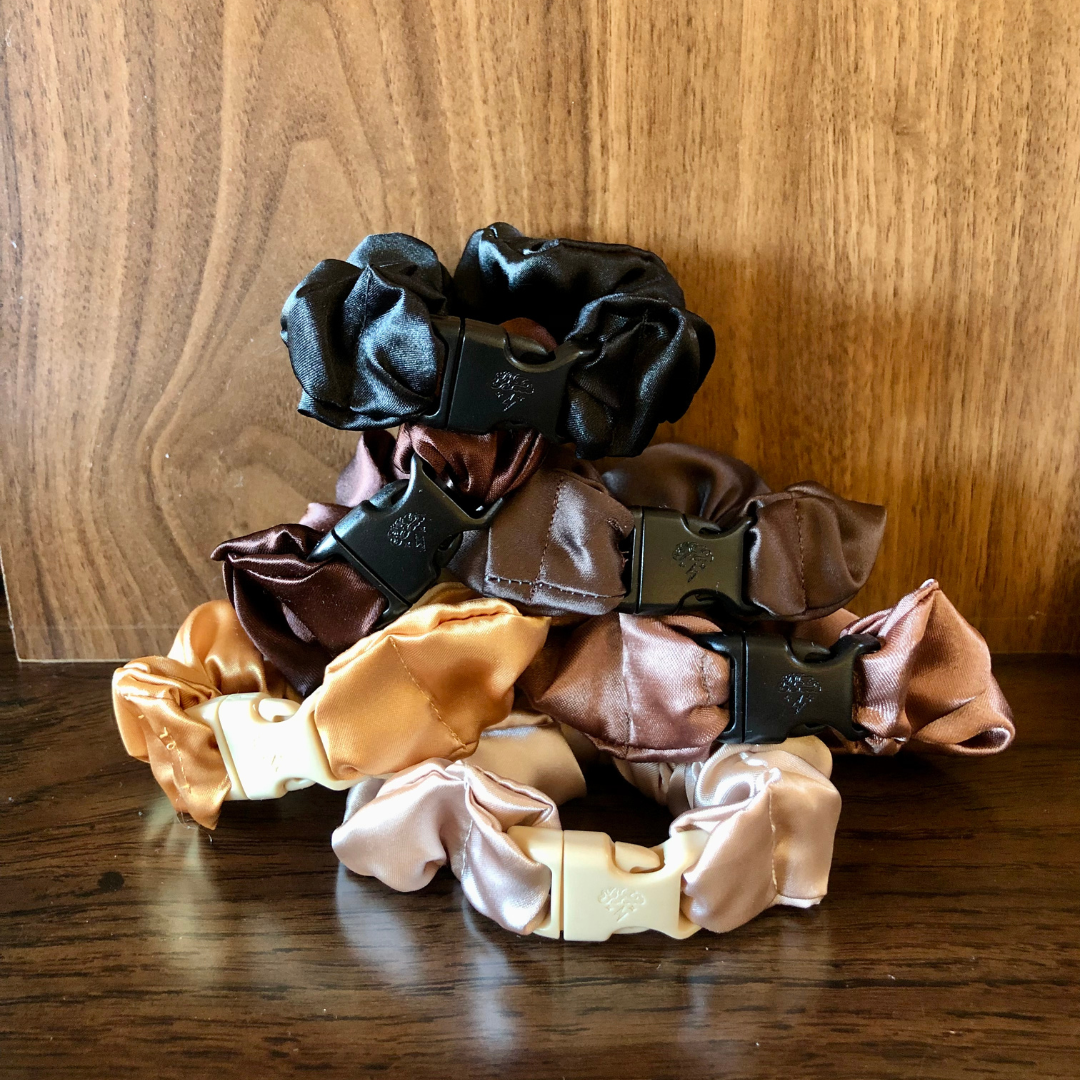 Neutral Buckle Scrunchie
