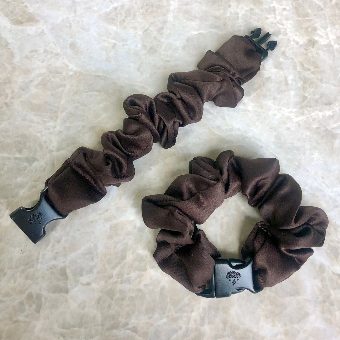 Neutral Buckle Scrunchie