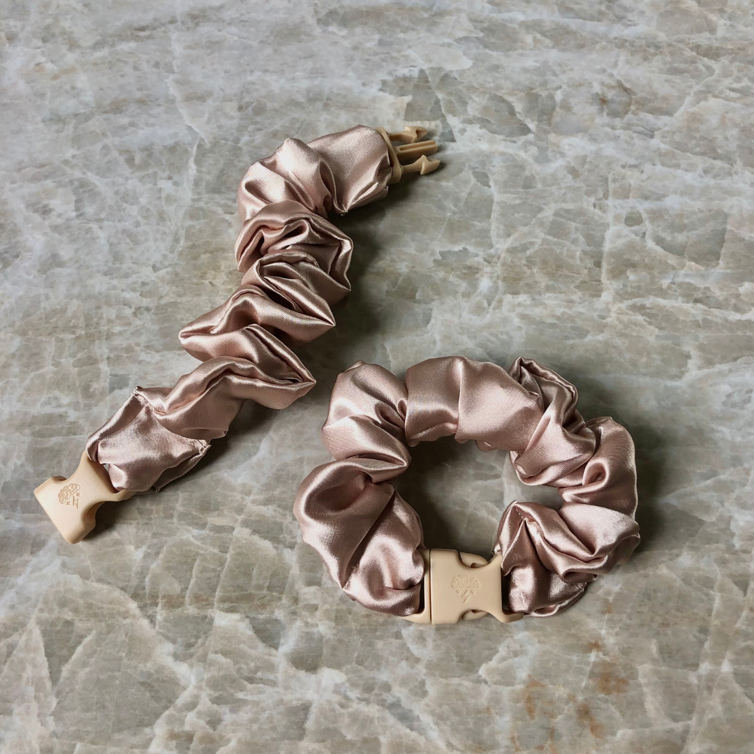Neutral Buckle Scrunchie