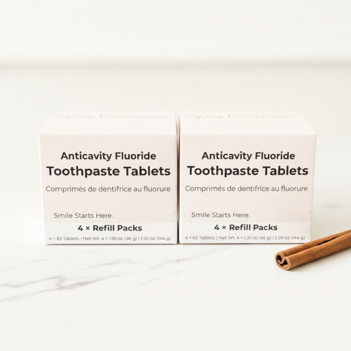Fluoride Cinnamon Toothpaste Tablets – 4-Month Supply | 5% nHAp